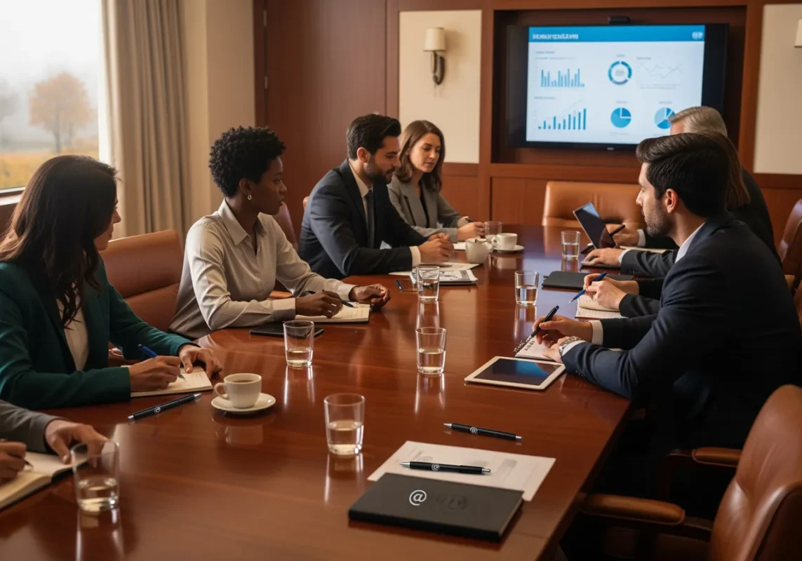 Pixuri personalizate în utilizare reală la meeting business - vizibilitate brand și generare impresii multiple