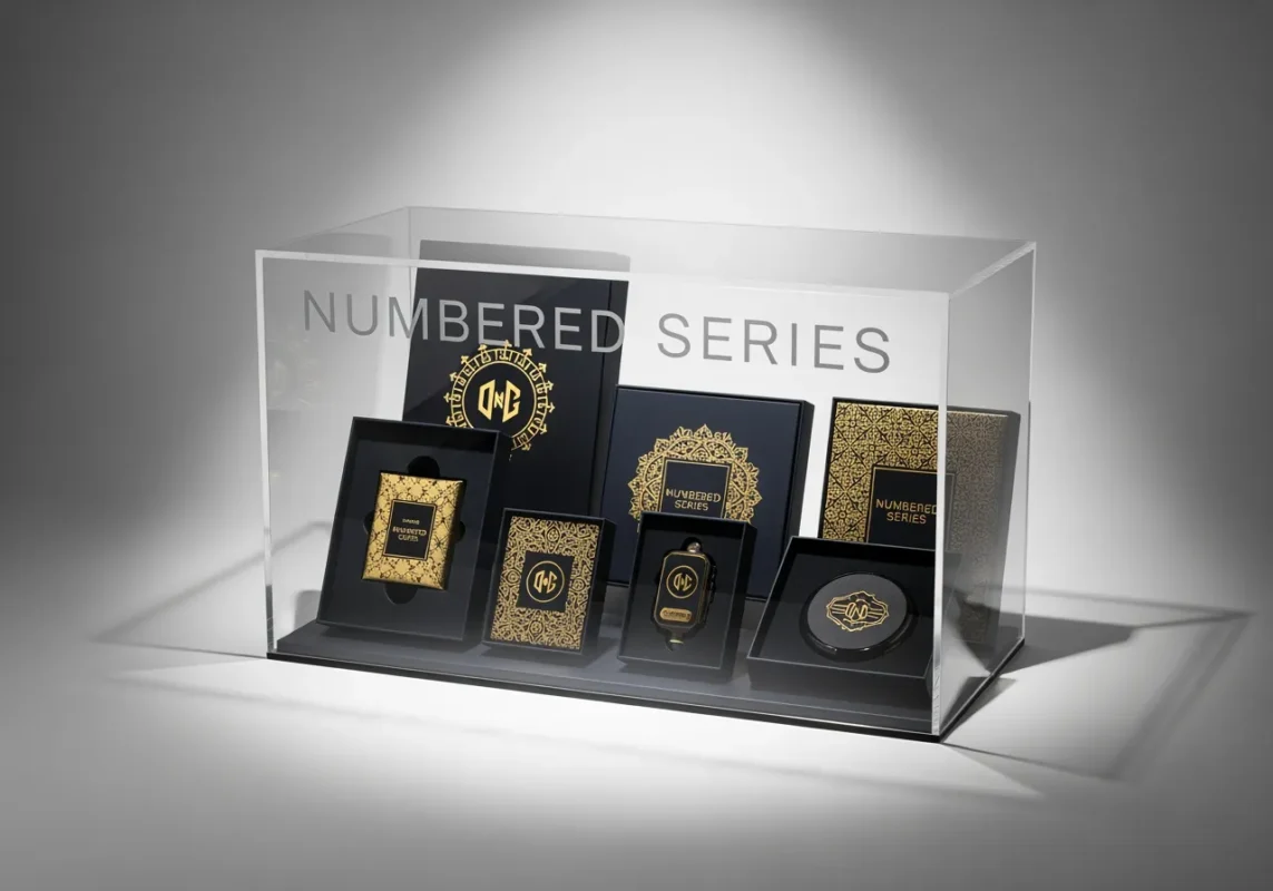 Colecție limited edition obiecte promoționale numerotate - tendință gamification și collectibles 2026