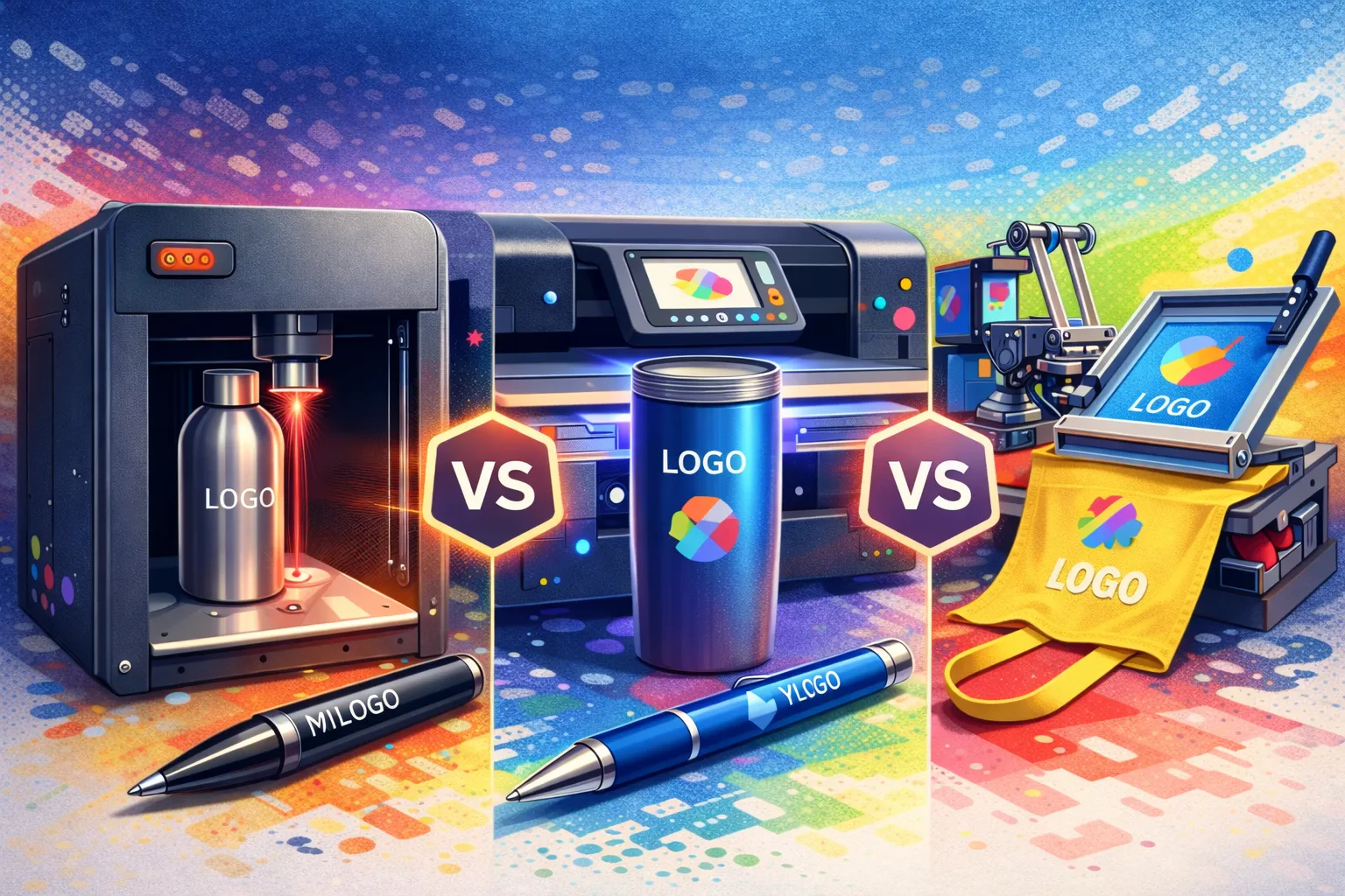 Tehnici de Personalizare Obiecte Promoționale: Gravare Laser vs UV LED vs Serigrafie - Comparație 2026