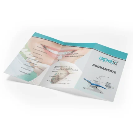 Pliant publicitar trifold format DL